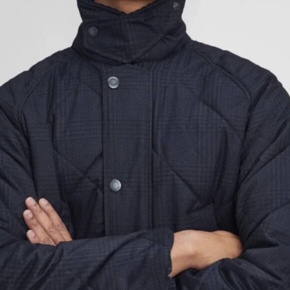 Barbour Premium BEDALE Houndstooth Quilted Jacket DK Navy MSRP$435 British Class - Picture 7 of 16